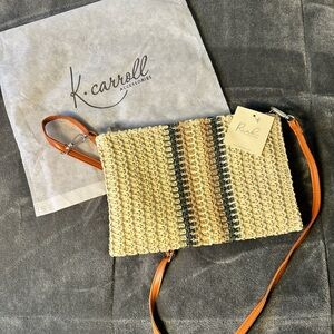 Tan and Black Woven Bag
